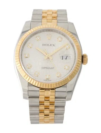 Pre-owned Rolex Datejust Watch, 36mm In Multi