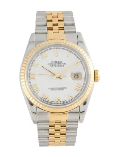 Pre-owned Rolex Datejust Watch, 36mm In Multi