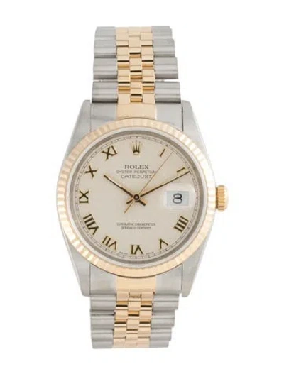 Pre-owned Rolex Datejust Watch, 36mm In Multi