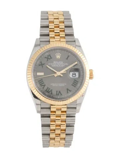 Pre-owned Rolex Datejust Watch, 36mm In Multi