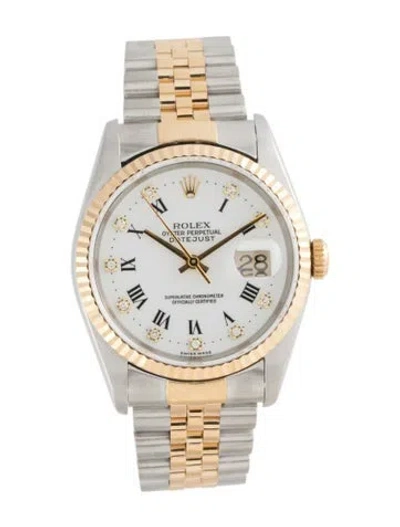 Pre-owned Rolex Datejust Watch, 36mm In Multi