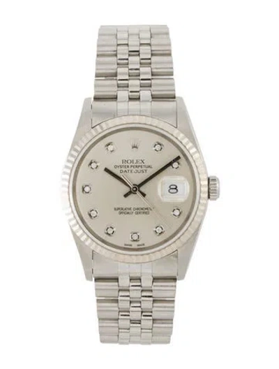 Pre-owned Rolex Datejust Watch, 36mm In Multi