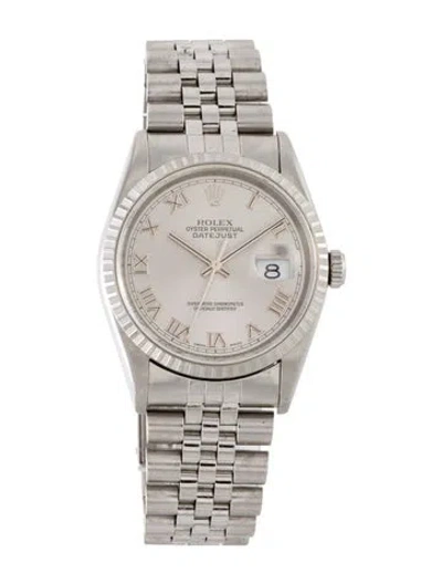 Pre-owned Rolex Datejust Watch, 36mm In Multi