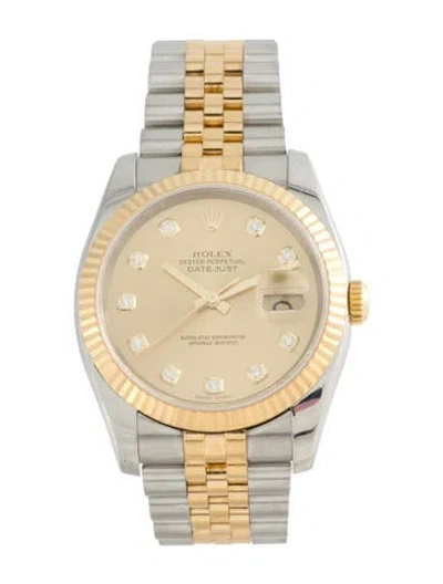 Pre-owned Rolex Datejust Watch, 36mm In Multi