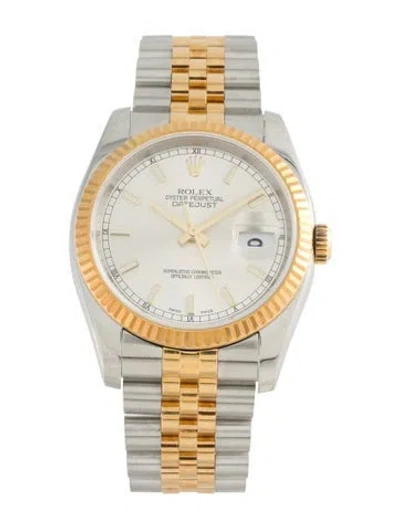 Pre-owned Rolex Datejust Watch, 36mm In Multi