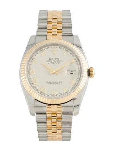 Pre-owned Rolex Datejust Watch, 36mm In Multi