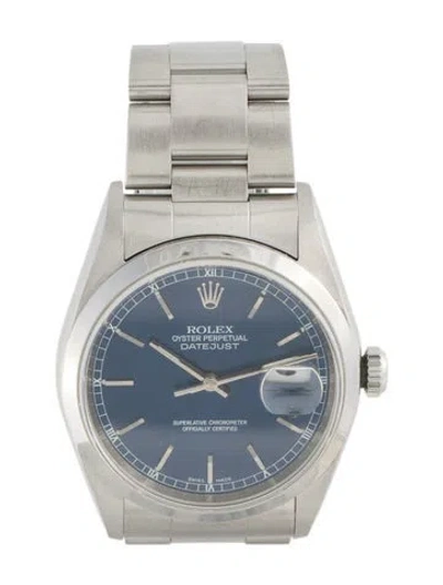 Pre-owned Rolex Datejust Watch, 36mm In Multi