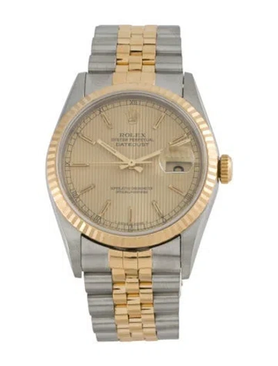 Pre-owned Rolex Datejust Watch, 36mm In Multi