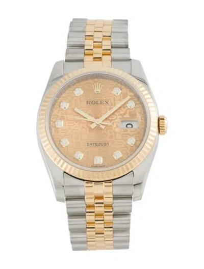 Pre-owned Rolex Datejust Watch, 36mm In Multi