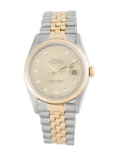 Pre-owned Rolex Datejust Watch, 36mm In Multi