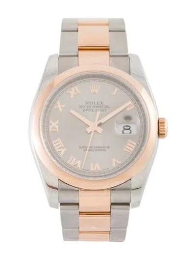 Pre-owned Rolex Datejust Watch, 36mm In Multi