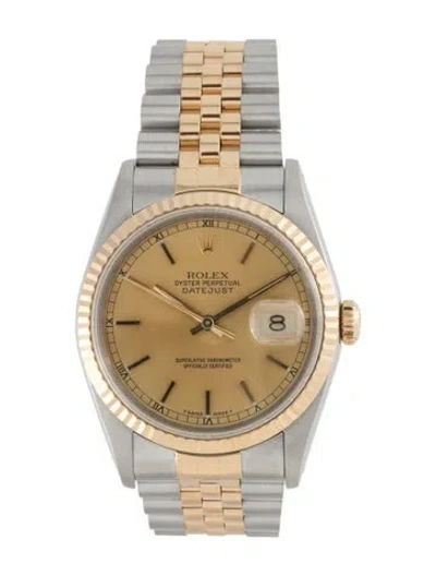 Pre-owned Rolex Datejust Watch, 36mm In Multi
