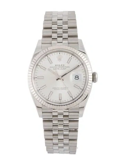 Pre-owned Rolex Datejust Watch, 36mm In Multi
