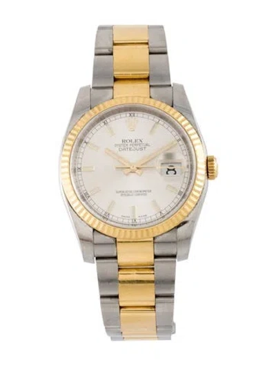 Pre-owned Rolex Datejust Watch, 36mm In Multi