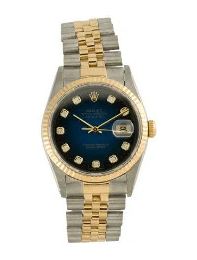 Pre-owned Rolex Datejust Watch, 36mm In Multi