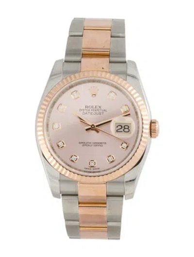 Pre-owned Rolex Datejust Watch, 36mm In Multi