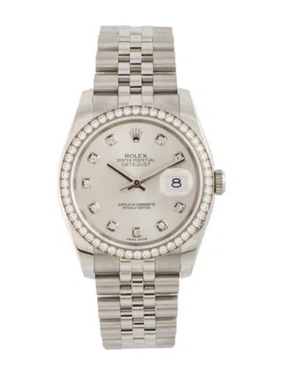 Pre-owned Rolex Datejust Watch, 36mm In Multi