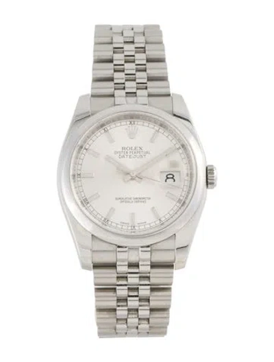 Pre-owned Rolex Datejust Watch, 36mm In Multi