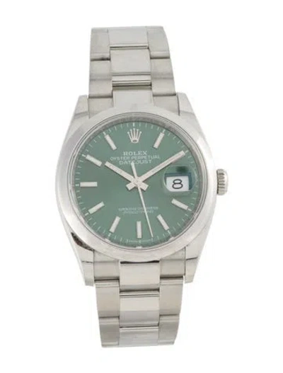 Pre-owned Rolex Datejust Watch, 36mm In Multi