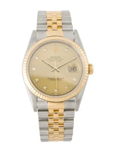 Pre-owned Rolex Datejust Watch, 36mm In Multi