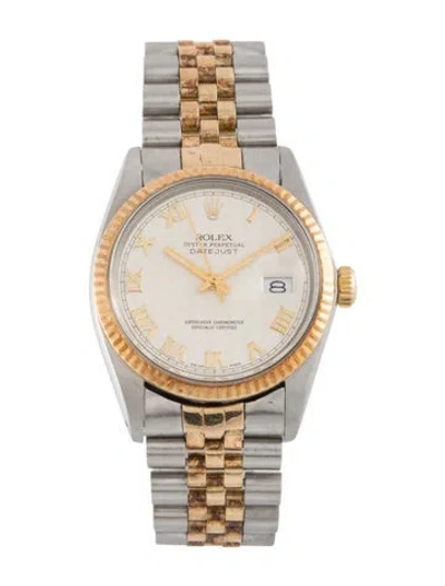 Pre-owned Rolex Datejust Watch, 36mm In Multi