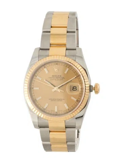 Pre-owned Rolex Datejust Watch, 36mm In Multi