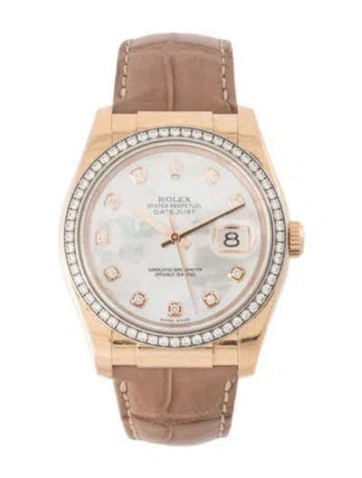 Pre-owned Rolex Datejust Watch, 36mm In Multi