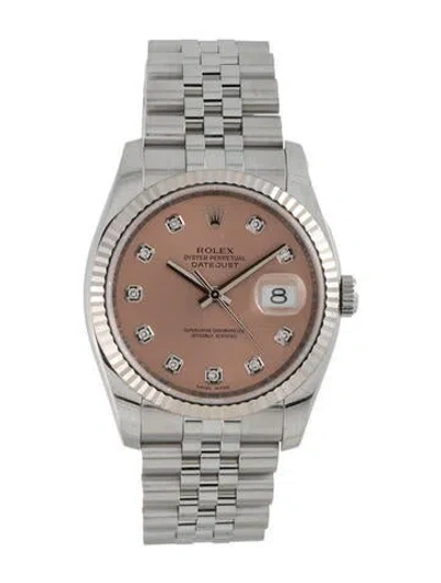 Pre-owned Rolex Datejust Watch, 36mm In Multi