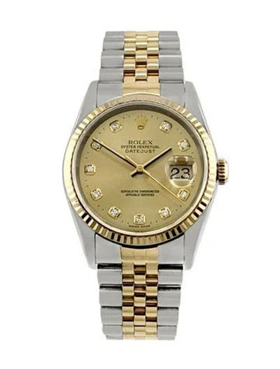 Pre-owned Rolex Datejust Watch, 36mm In Multicolor