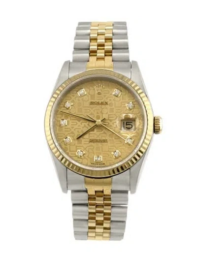 Pre-owned Rolex Datejust Watch, 36mm In Multicolor