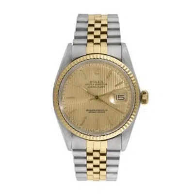 Pre-owned Rolex Datejust Watch, 36mm In Multicolor