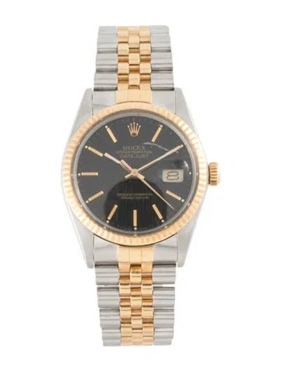 Pre-owned Rolex Datejust Watch, 36mm In Multicolor