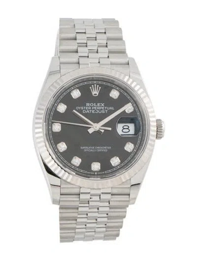 Pre-owned Rolex Datejust Watch, 36mm In Multicolor