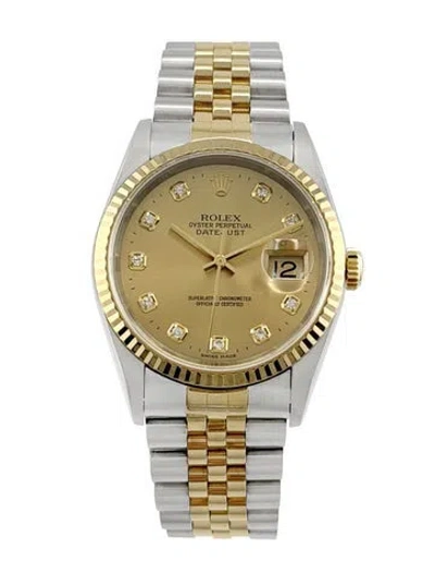 Pre-owned Rolex Datejust Watch, 36mm In Multicolor