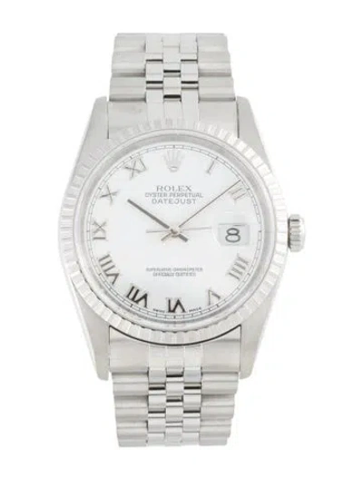 Pre-owned Rolex Datejust Watch, 36mm In Multicolor