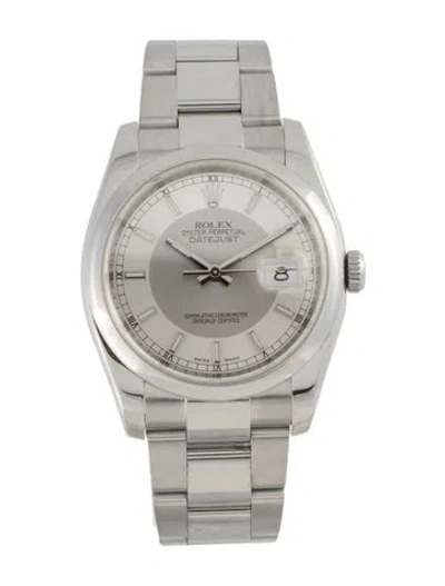 Pre-owned Rolex Datejust Watch, 36mm In Multicolor