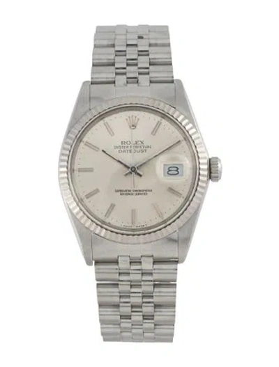 Pre-owned Rolex Datejust Watch, 36mm In Multicolor