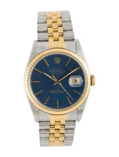 Pre-owned Rolex Datejust Watch, 36mm In Multicolor