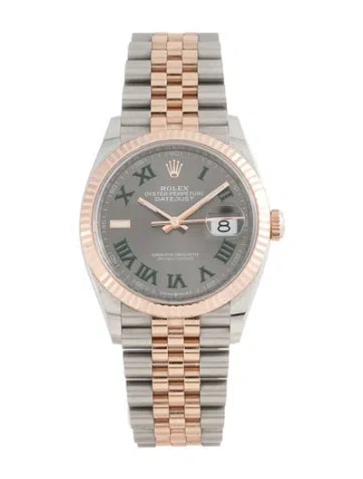 Pre-owned Rolex Datejust Watch, 36mm In Multicolor