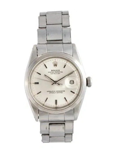 Pre-owned Rolex Datejust Watch, 36mm In Multicolor
