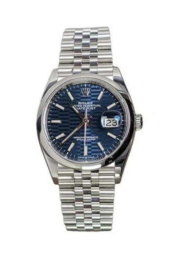 Pre-owned Rolex Datejust Watch, 36mm In Multicolor
