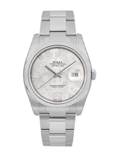 Pre-owned Rolex Datejust Watch, 36mm In Multicolor