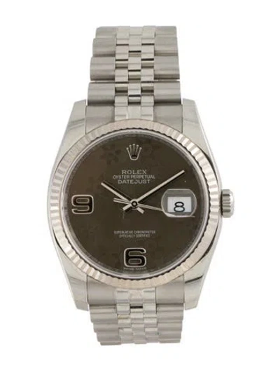 Pre-owned Rolex Datejust Watch, 38mm In Multi