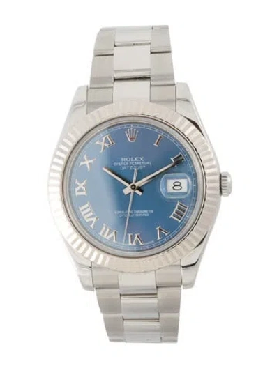Pre-owned Rolex Datejust Watch, 40mm In Multi