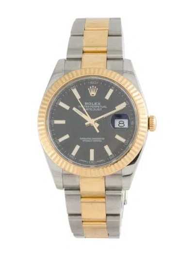 Pre-owned Rolex Datejust Watch, 41mm In Multi