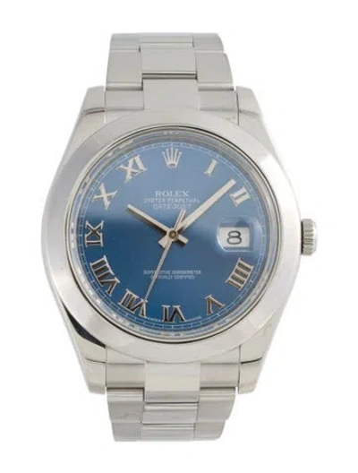 Pre-owned Rolex Datejust Watch, 41mm In Multi