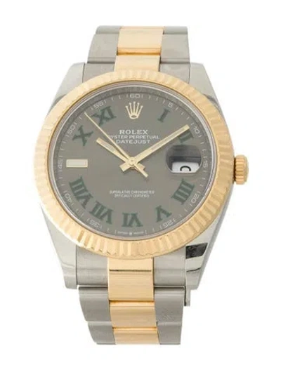 Pre-owned Rolex Datejust Watch, 41mm In Multi