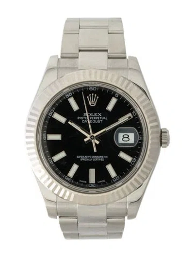 Pre-owned Rolex Datejust Watch, 41mm In Multi