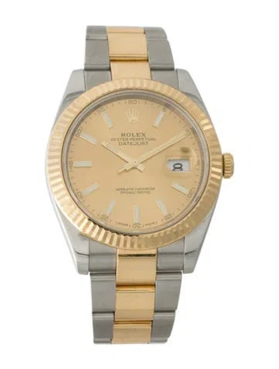 Pre-owned Rolex Datejust Watch, 41mm In Multi
