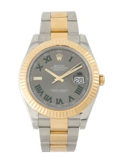 Pre-owned Rolex Datejust Watch, 41mm In Multi